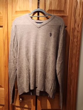 U.S. Polo Assn. Men's V-Neck Sweater - Light Gray